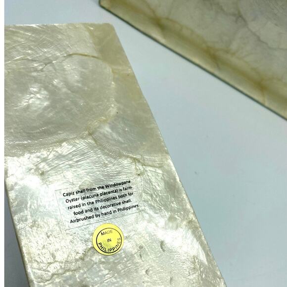 Butterfly Garden Long‎ Capiz Shell Box Philippines Iridescence Decorative Box - Picture 5 of 9